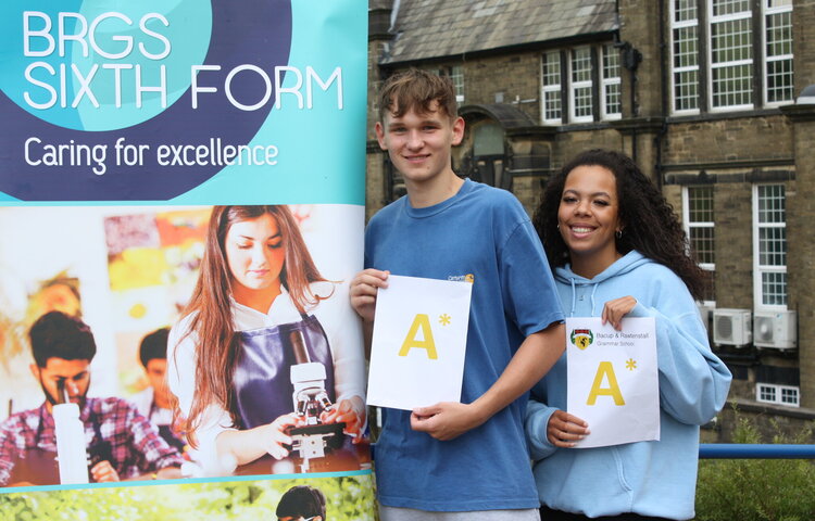 Image of Students at Bacup and Rawtenstall Grammar School celebrate outstanding Sixth Form results 